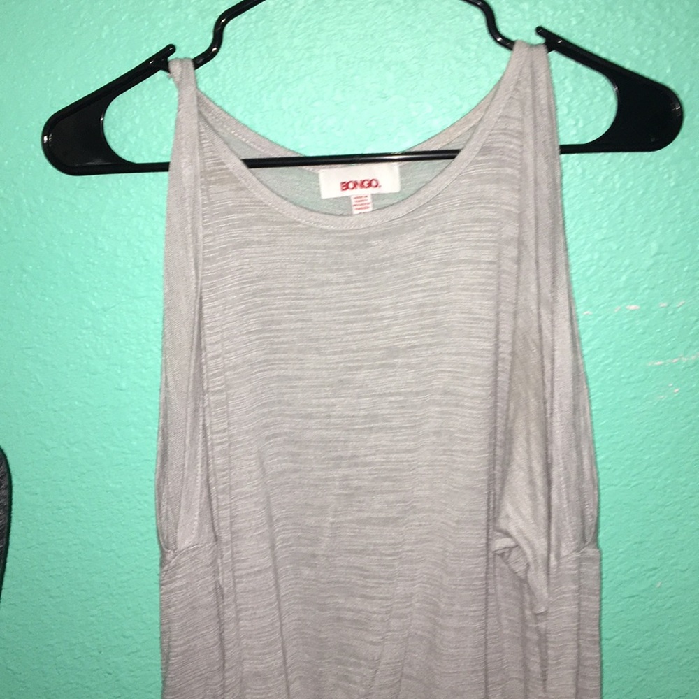 Sliver long sleeve off the shoulder